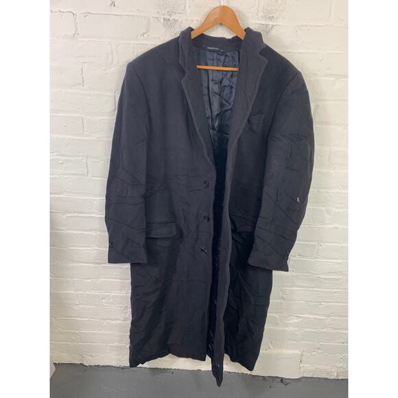Armani Women's Mid-Length Single-Breasted Overcoat Black Size Large - Picture 1 of 4